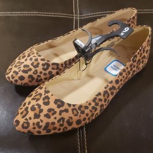 Cheetah print flats-size 9w